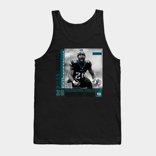 Miles Sanders Paper Poster Tank Top by art.Hamdan